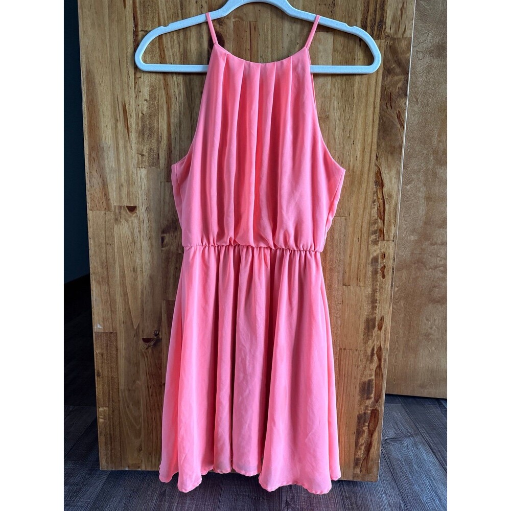 Francesca’s Lush Chiffon Halter Dress Sz. Small